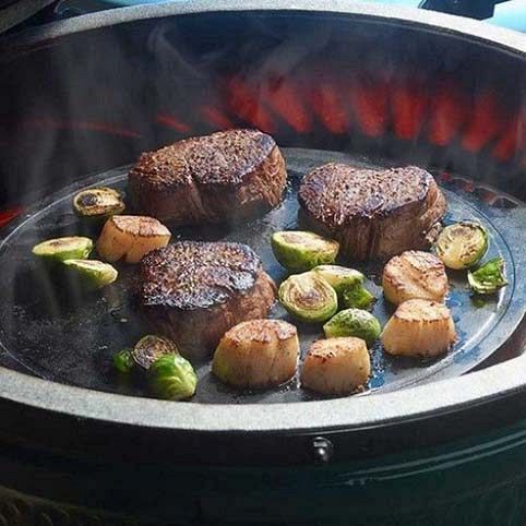 Сковорода чугунная планча двусторонняя для грилей Big Green Egg S и MiniMax