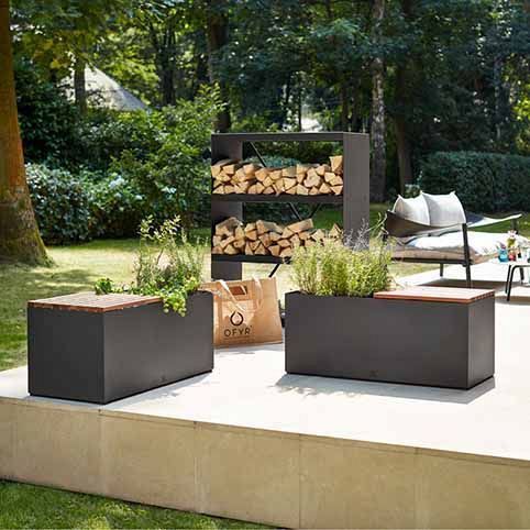 Садовая скамейка OFYR Combined Corten Black