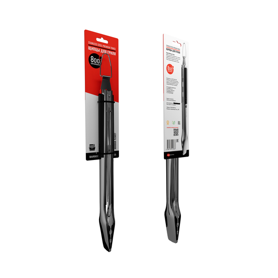 Щипцы для гриля с фиксатором Red Line 800 Degrees Stainless Steel Tongs