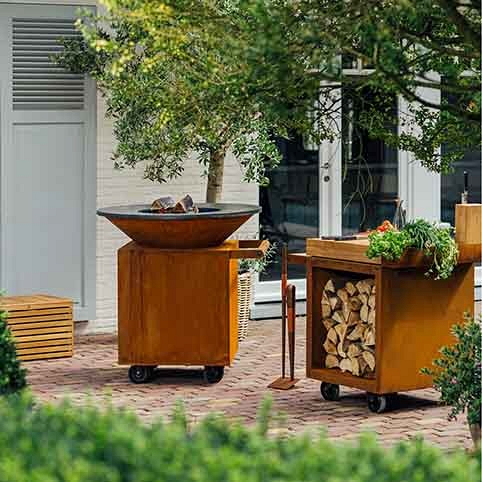 Угольный гриль - чаша для костра садовая Ofyr Classic Corten 100 PRO