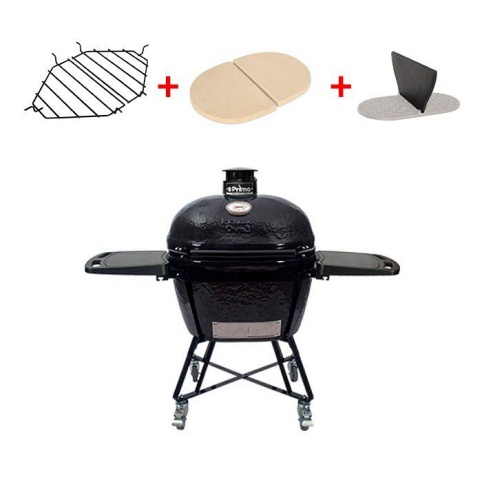 Керамический гриль Primo Oval 400 XL All in One с подставкой и столиком