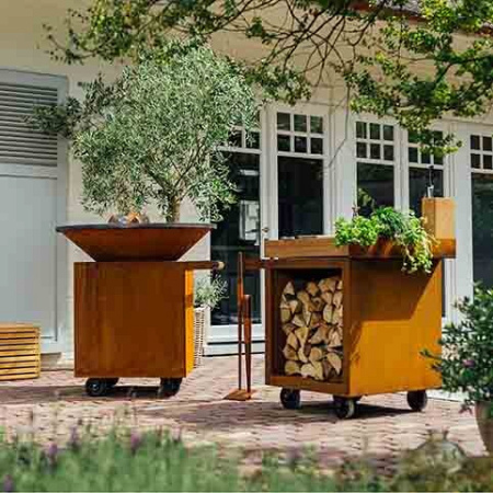 Угольный гриль - чаша для костра садовая Ofyr Classic Corten 100 PRO