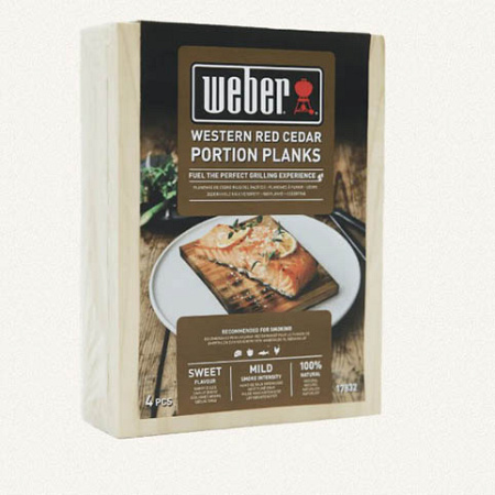 Доски для копчения малые Кедр Weber 4 штуки