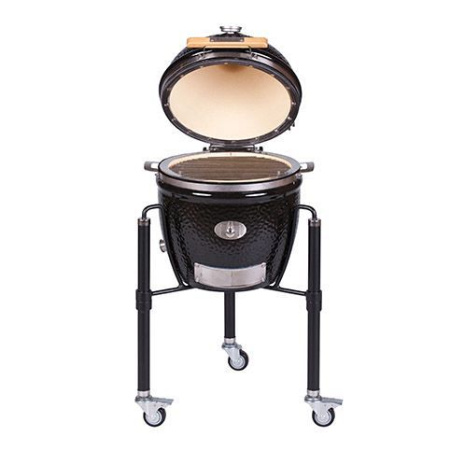 Керамический гриль Junior PRO 2.0, гриль черный с ножками, угольный