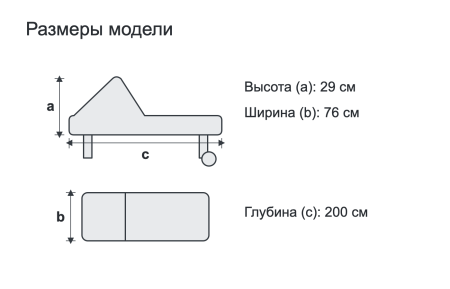 Размеры модели Rotang Lux, ID 434