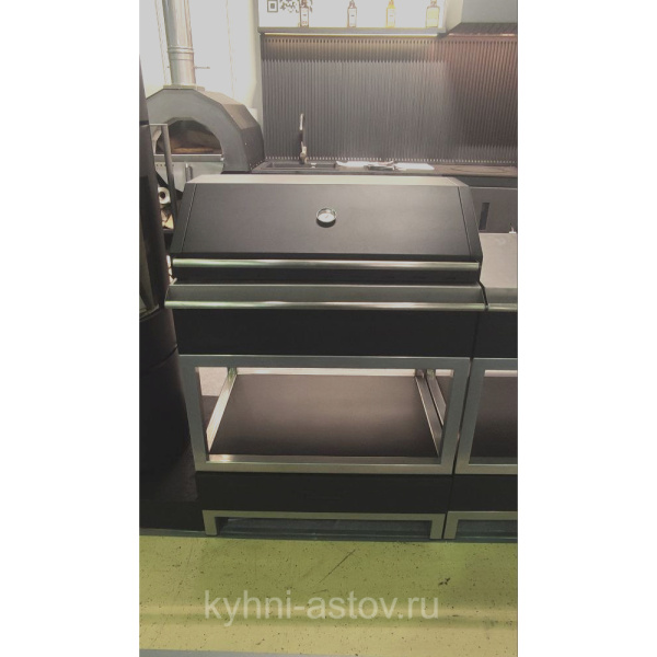 Мобильный модуль с угольным грилем