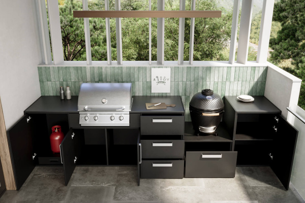 Комплект Astov BBQ Deluxe / АСТОВ БАРБЕКЮ Делюкс №4 (ширина 3580 мм)